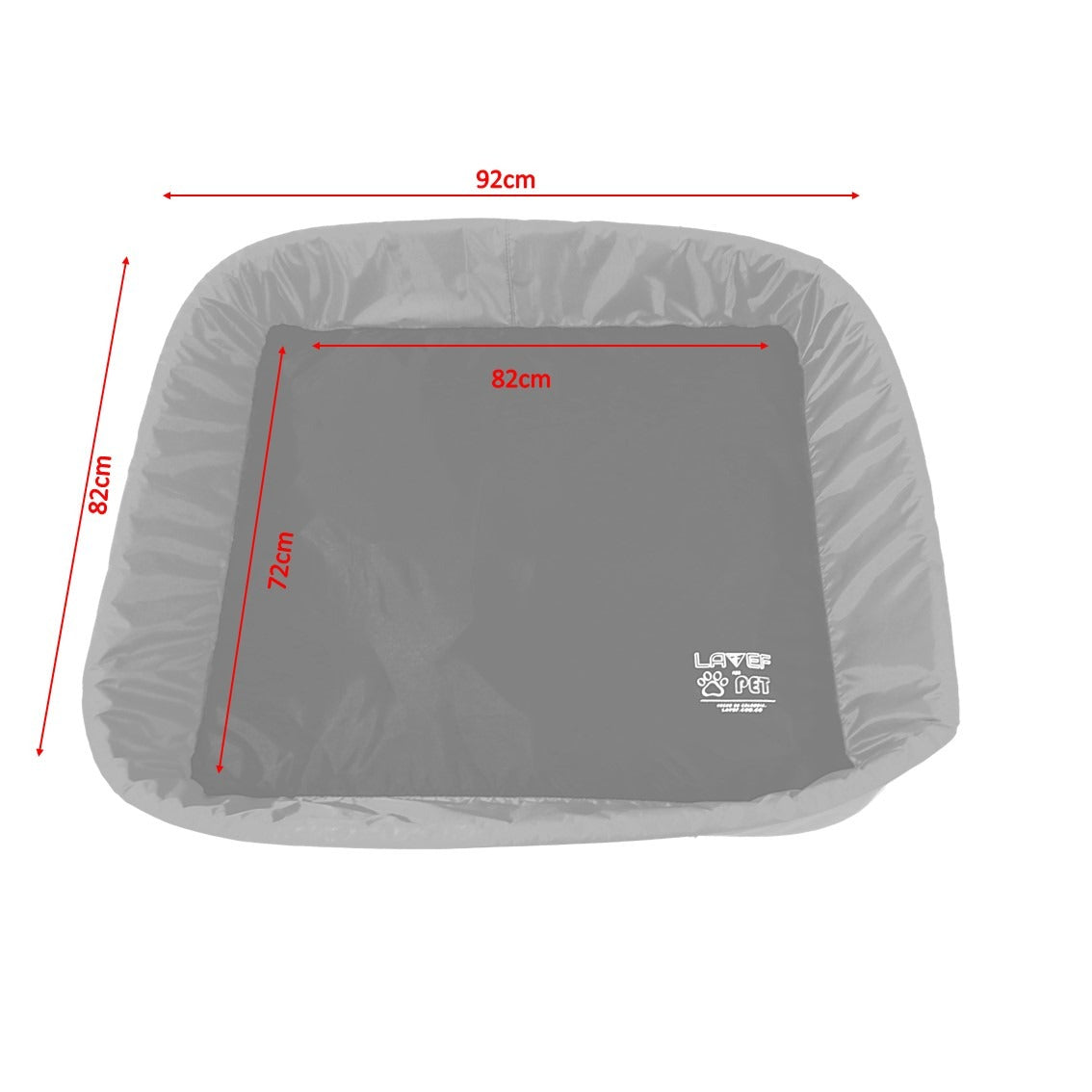 Cama Para Mascota Con Borde Antifluido 82x72x15cm