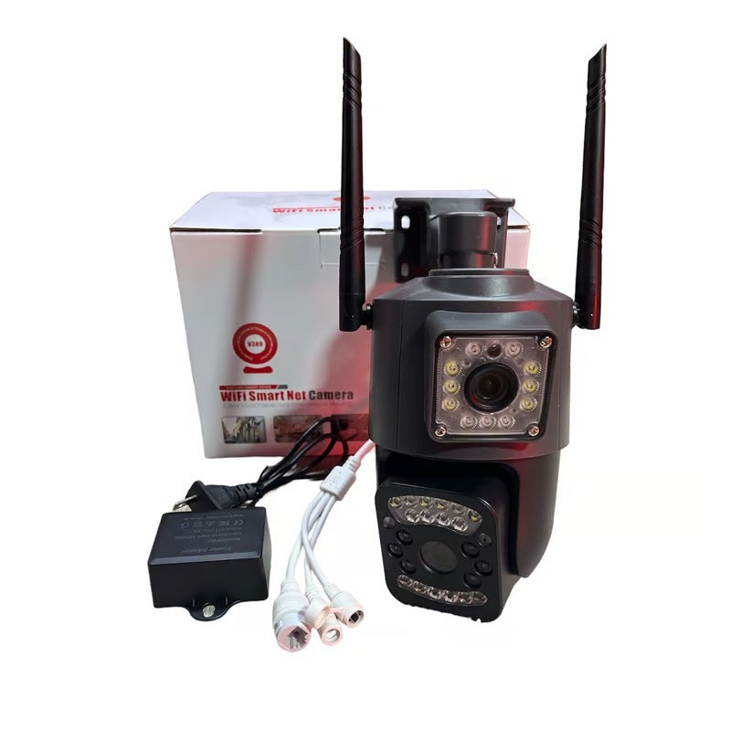 Cámara de Seguridad Doble Lente WiFi de Pared