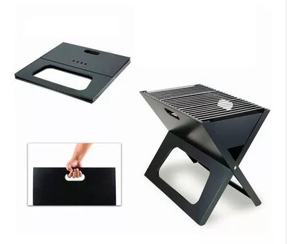 Parrilla de Mesa Portatil y Plegable Para Asados en Acero 48cm x 31cm x 40,5cm