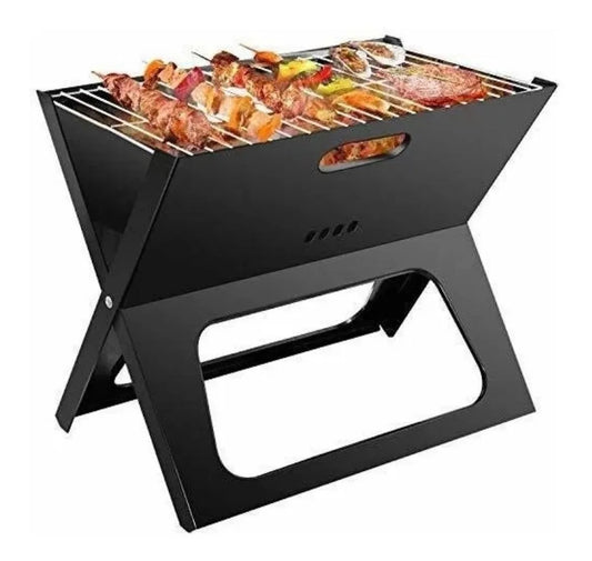Parrilla de Mesa Portatil y Plegable Para Asados en Acero 48cm x 31cm x 40,5cm