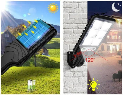 Lámpara Solar LED 30W Recargable Con Sensor de Movimiento y Control Remoto - Solar Light