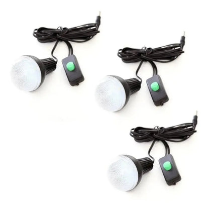 Kit Panel Solar, 3 Bombillos de 3W, Cable Multiuso y Módulo Con Batería y Linterna GD-8017