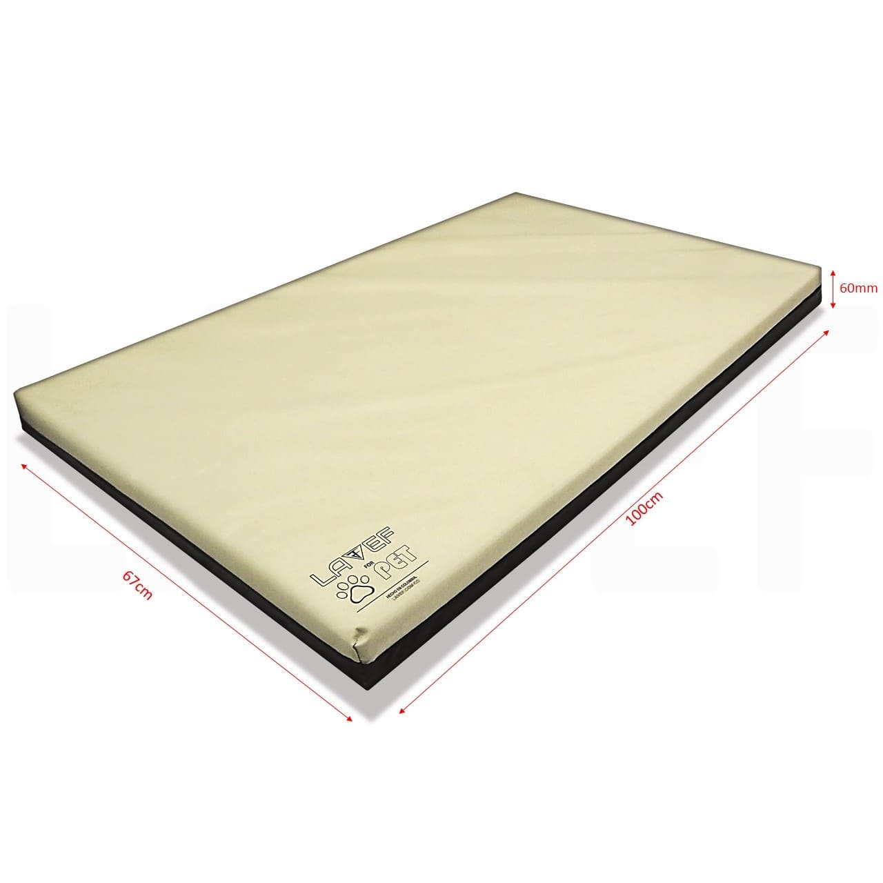 Cama Colchoneta Para Mascota Impermeable 100cm x 67cm x 6cm