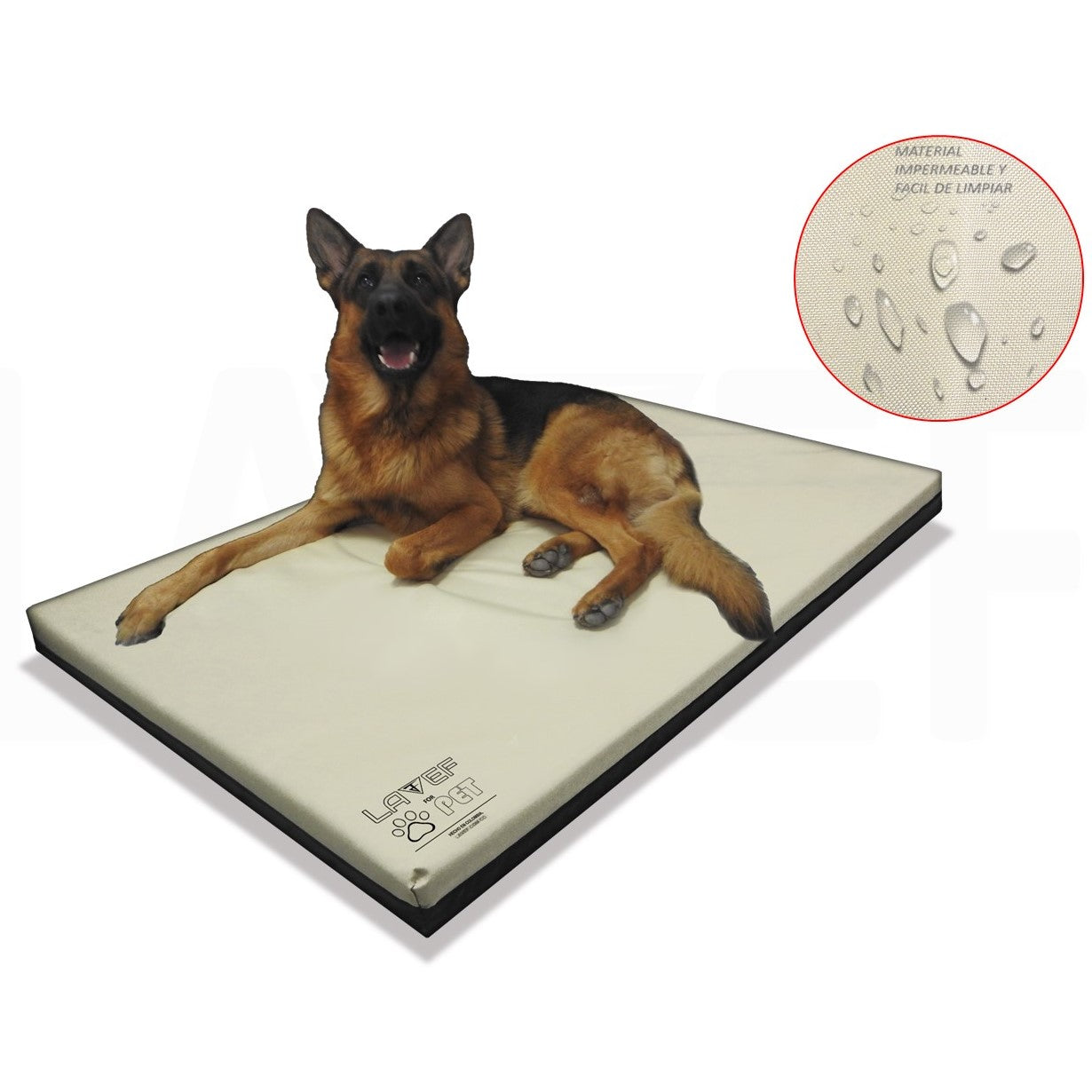 Cama Colchoneta Para Mascota Impermeable 100cm x 67cm x 6cm