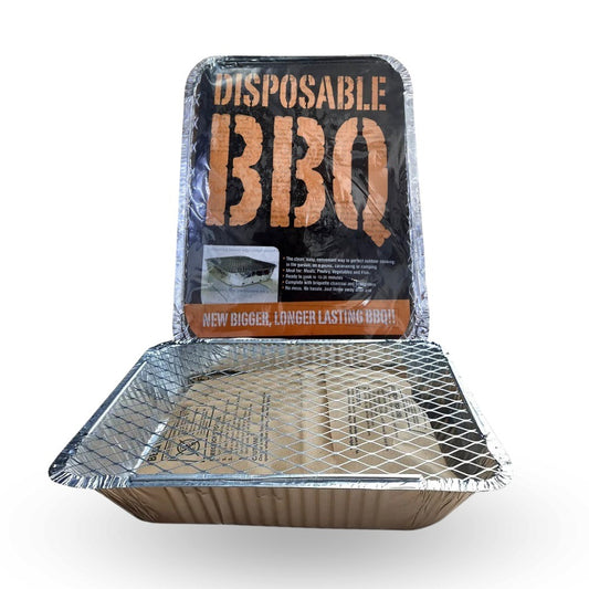 Parrilla Asador Desechable 30cm x 24cm x 5cm y 1 Bolso Con Carbón