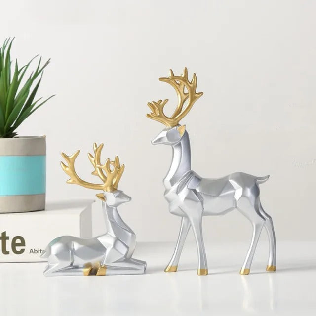 Pareja de Ciervos Decorativos