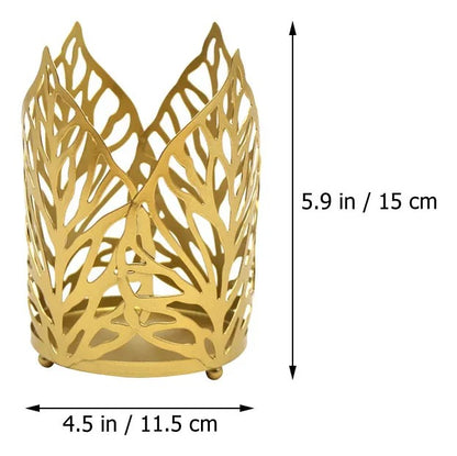 Portavelas Decorativo Dorado