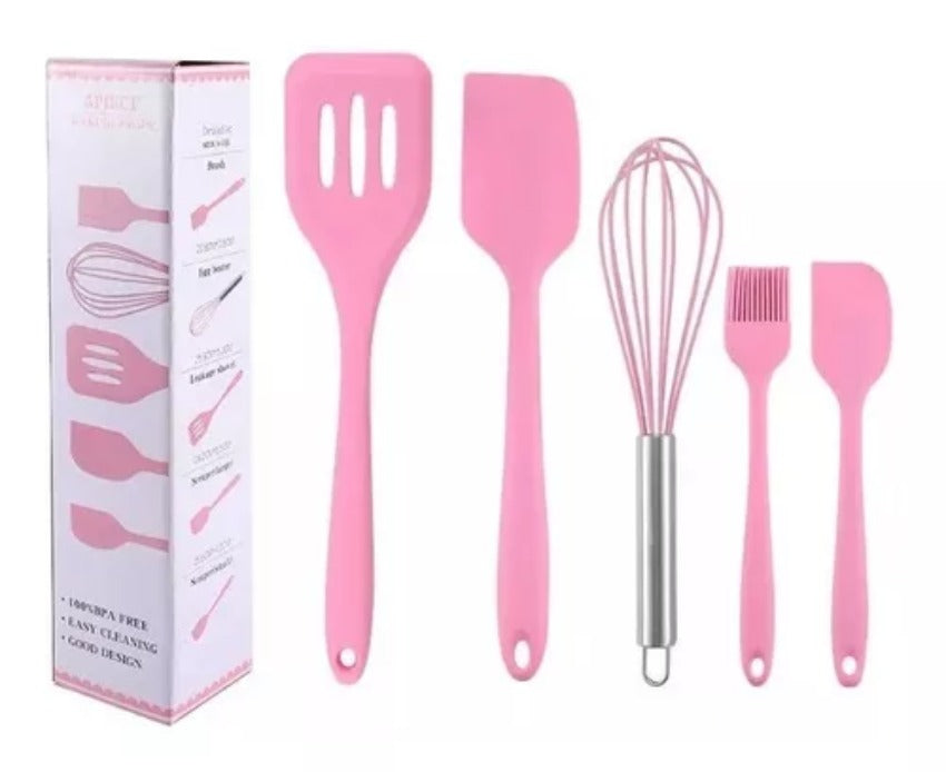 Set De Utensilios De Cocina De Silicona Para Hornear, 5 Piez